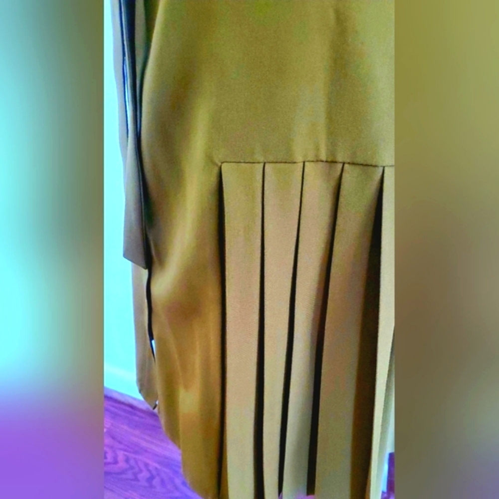 Sharagano Olive Long Sleeve Dress - Picture 8 of 13